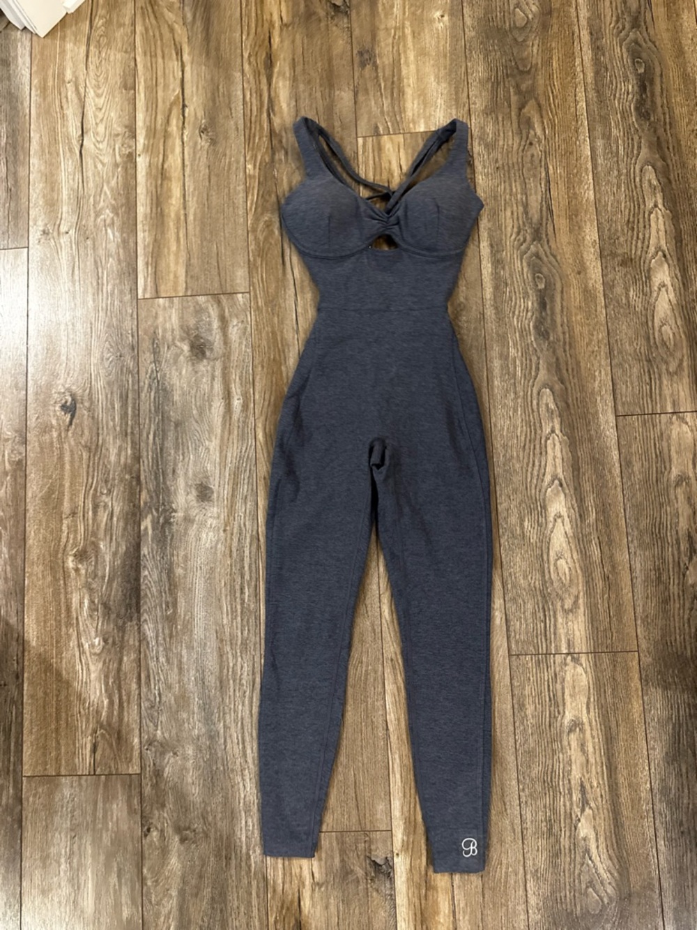 Bombshell Sportswear Charcoal Gray Seamless Jumpsuit